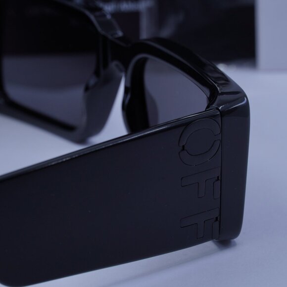 Off-White OERI097 MILANO 1007 Rectangle Sunglasses – Black/Grey - Picture 9 of 10